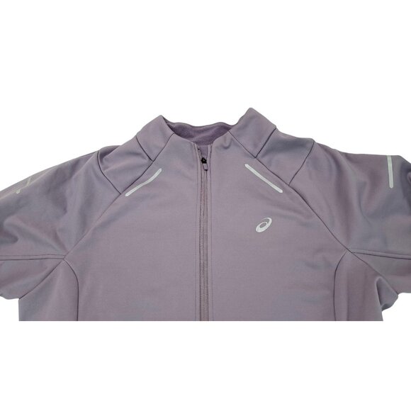 Asics Lite Show 2 Jacket Purple Reflective Thumbhole Running Active Women Medium - Picture 6 of 12